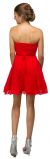 Strapless Ruched Bust Short Homecoming Bridesmaid Dress back